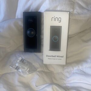 Ring Wired Doorbell in Black and Silver